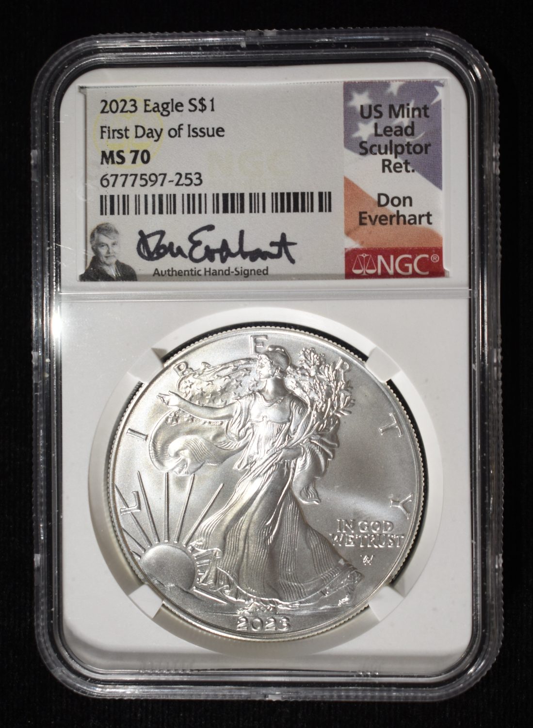 2023 AMERICAN SILVER EAGLE MS70 NGC DON EVERHART