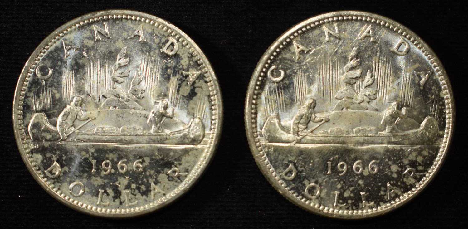 (2)80% SILVER CANADIAN DOLLARS
