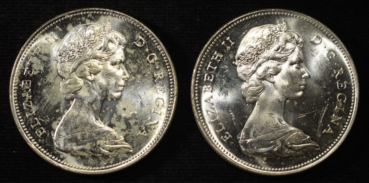 (2)80% SILVER CANADIAN DOLLARS