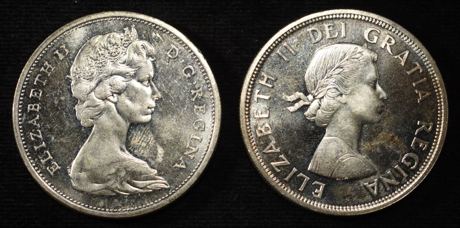 (2)80% SILVER CANADIAN DOLLARS
