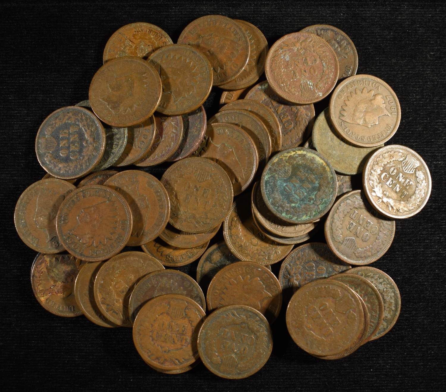 (50) INDIAN CENTS