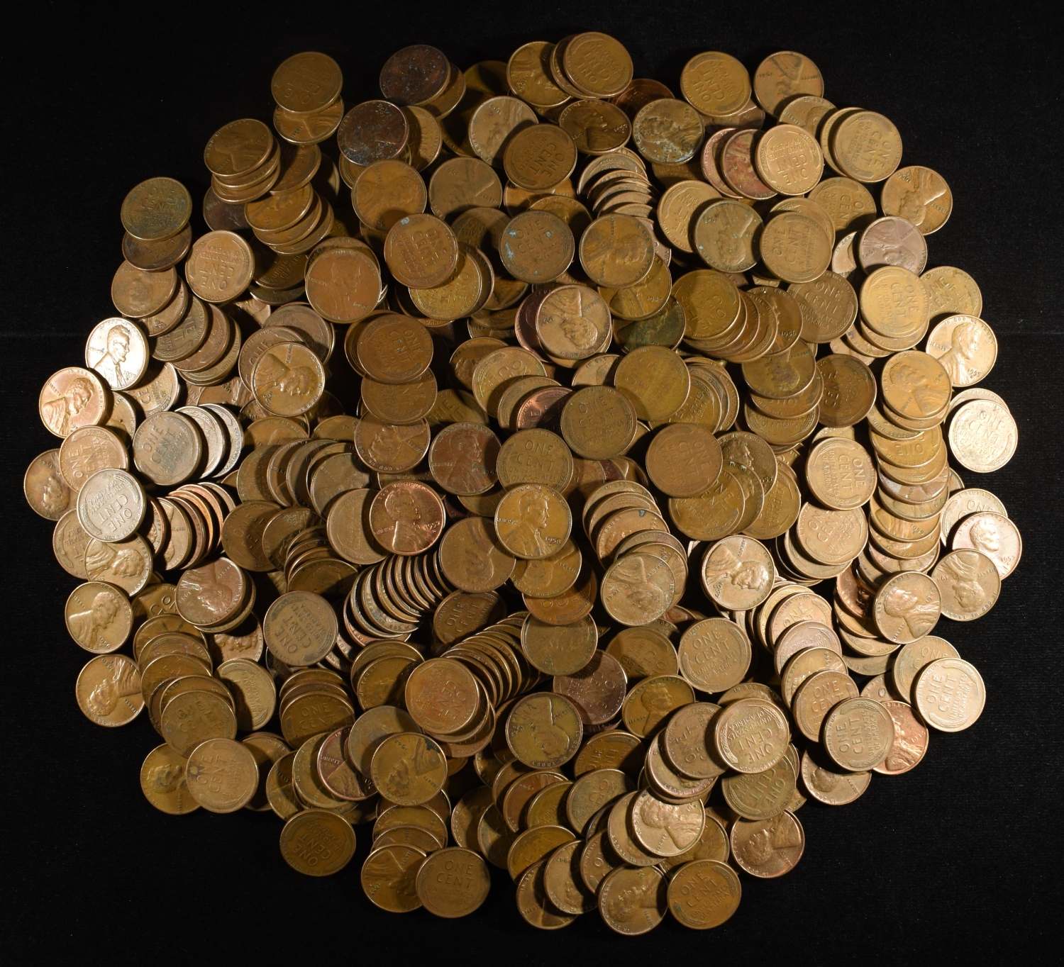 (500) WHEAT CENTS: MIXED DATES