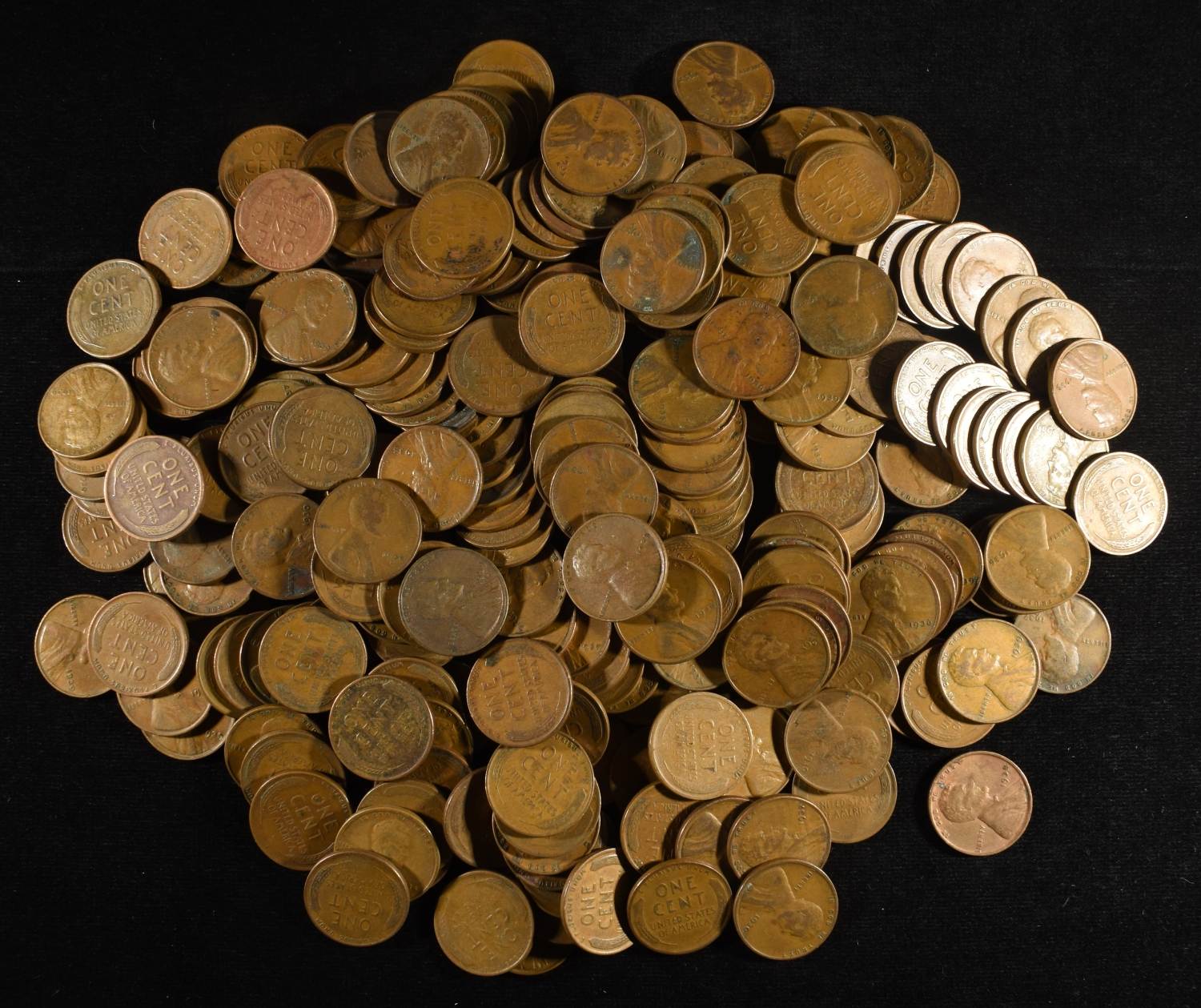 (250) WHEAT CENTS FROM THE 1930'S