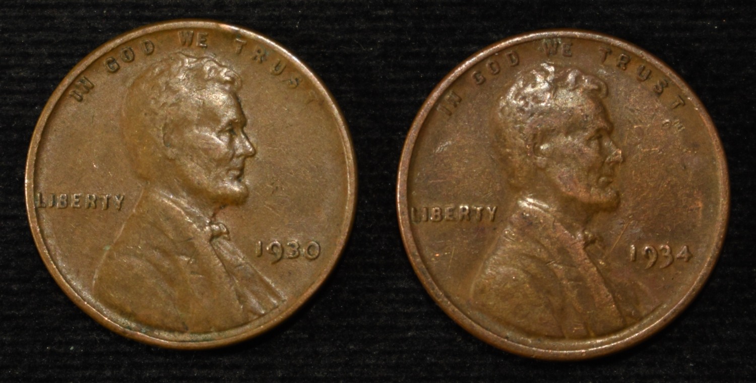 (250) WHEAT CENTS FROM THE 1930'S
