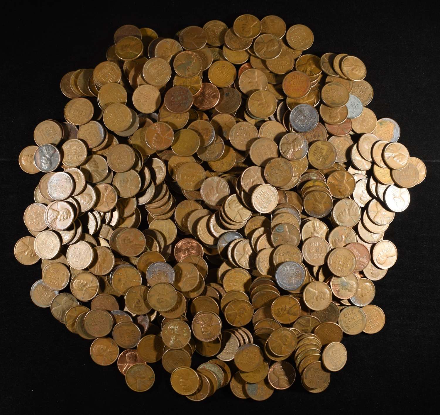 (500) 40'S & 50'S WHEAT CENTS