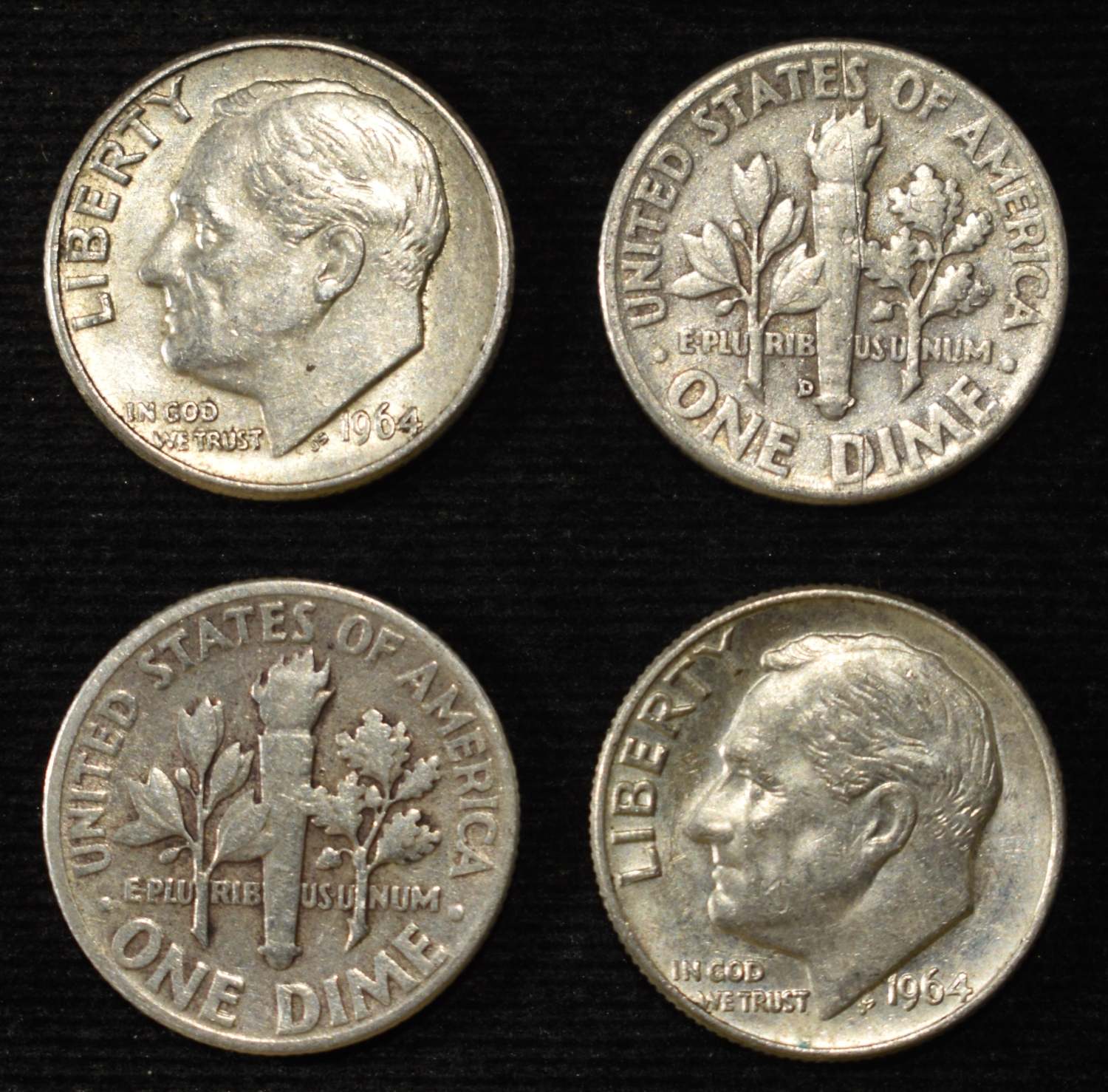 (50) 90% SILVER ROOSEVELT DIME
