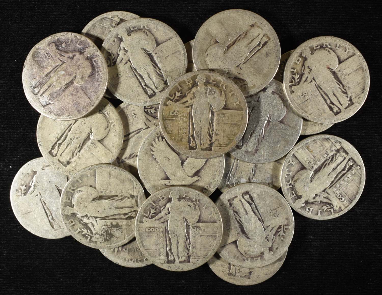 (20) STANDING LIBERTY QUARTERS