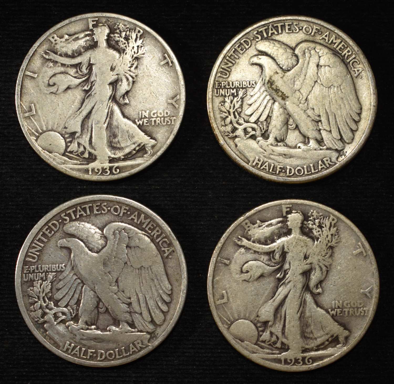 (10) 90% SILVER WALKING LIBERTY HALF DOLLARS
