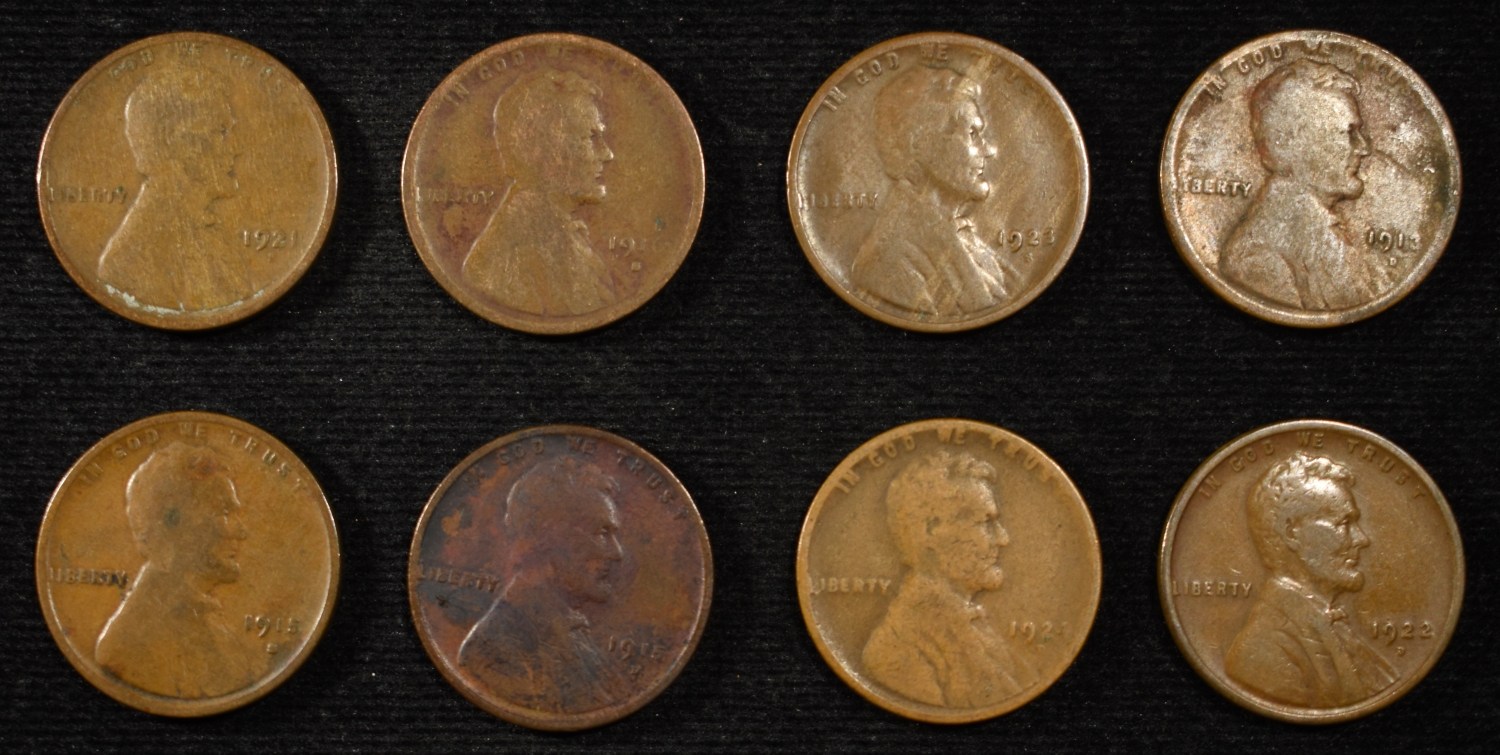 8 NICE EARLY SEMIKEY WHEAT CENTS