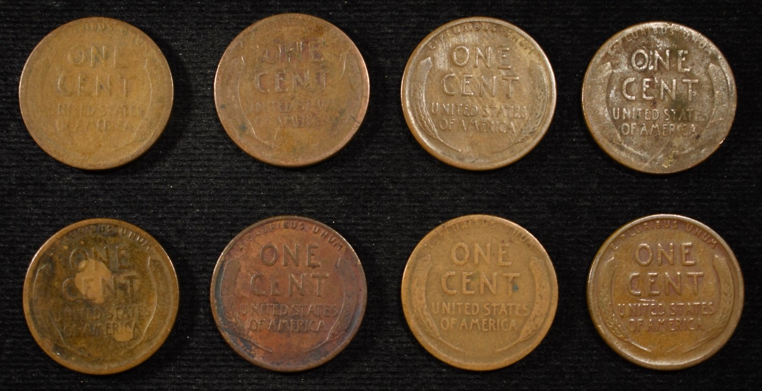 8 NICE EARLY SEMIKEY WHEAT CENTS