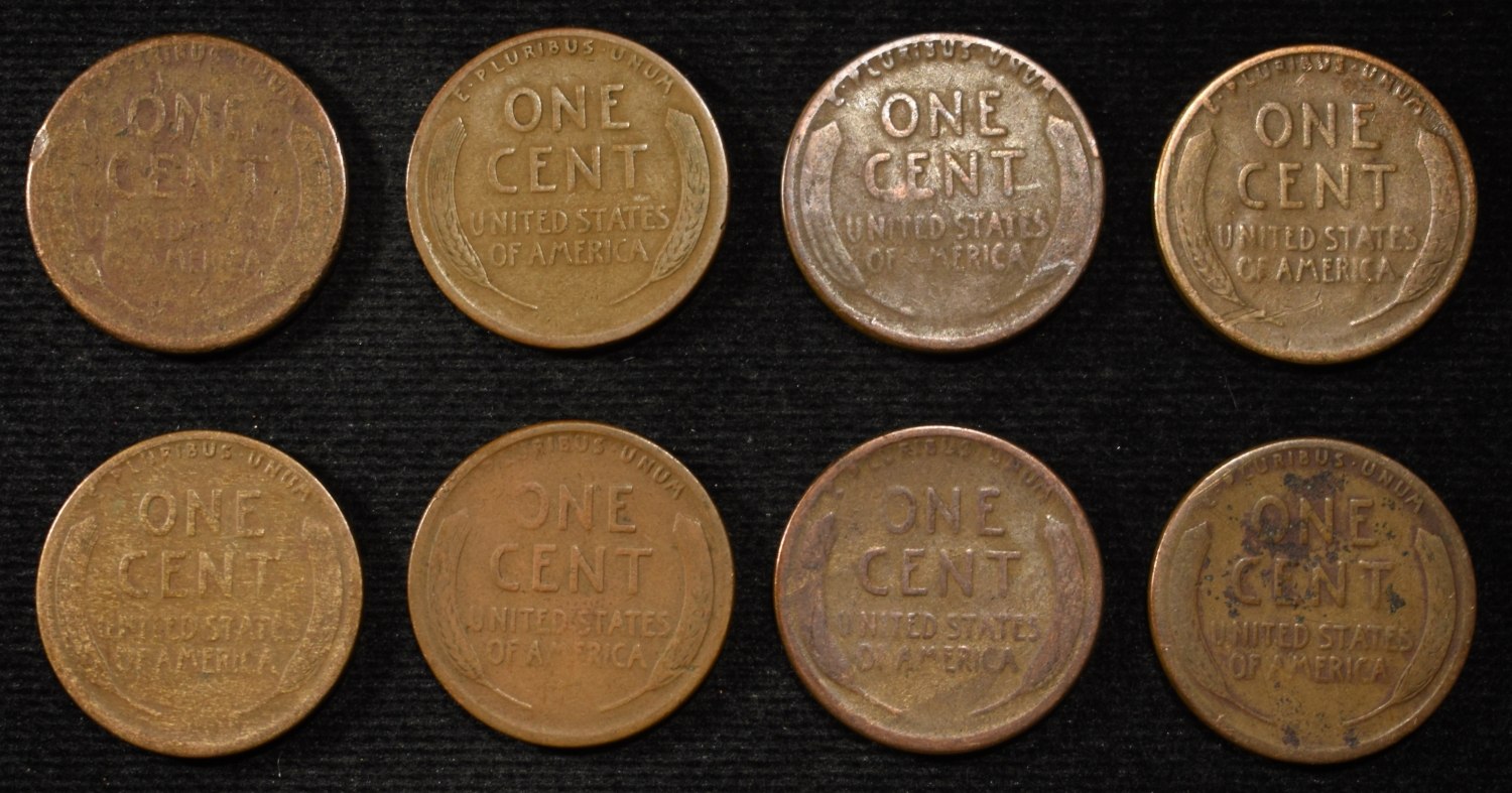 8 NICE EARLY SEMIKEY WHEAT CENTS