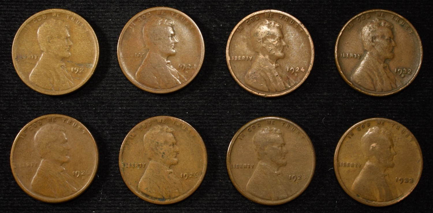 8 NICE EARLY SEMIKEY WHEAT CENTS