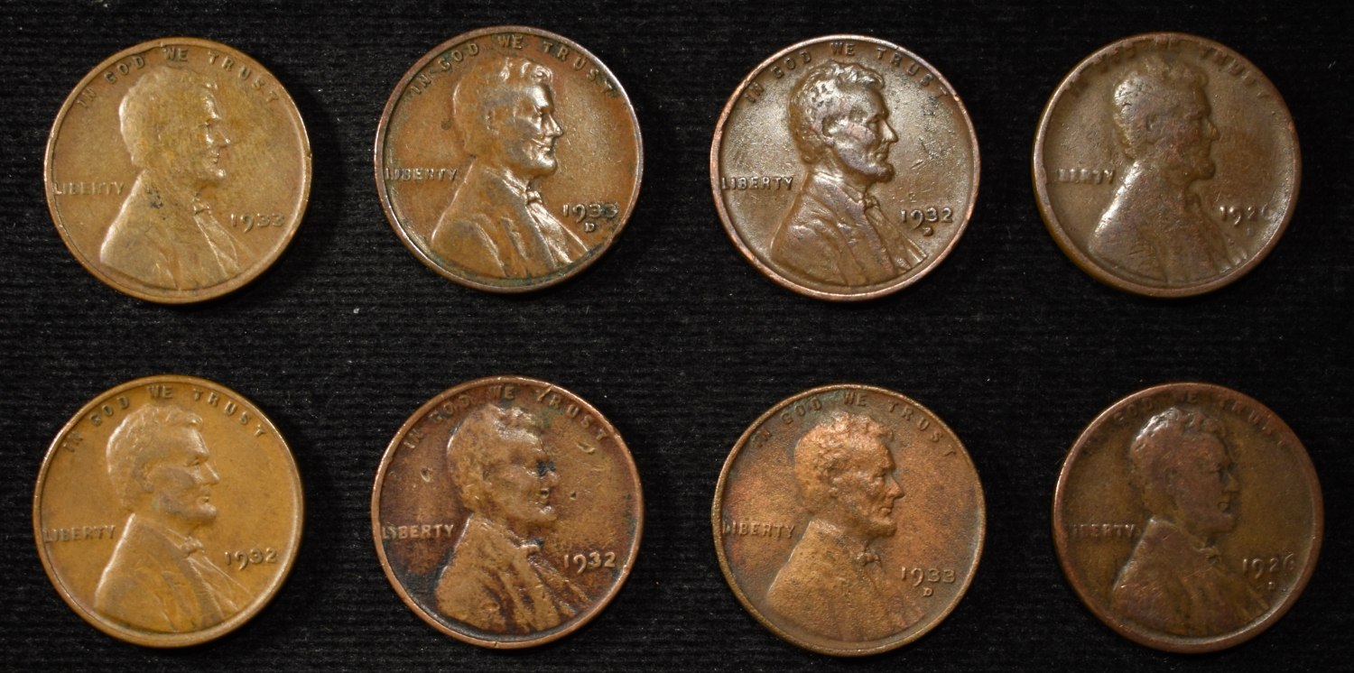 8 NICE EARLY SEMIKEY WHEAT CENTS