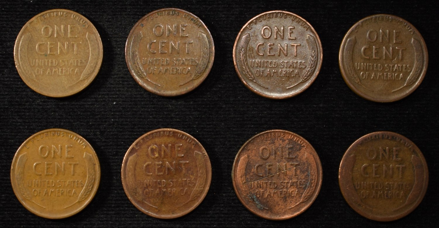 8 NICE EARLY SEMIKEY WHEAT CENTS