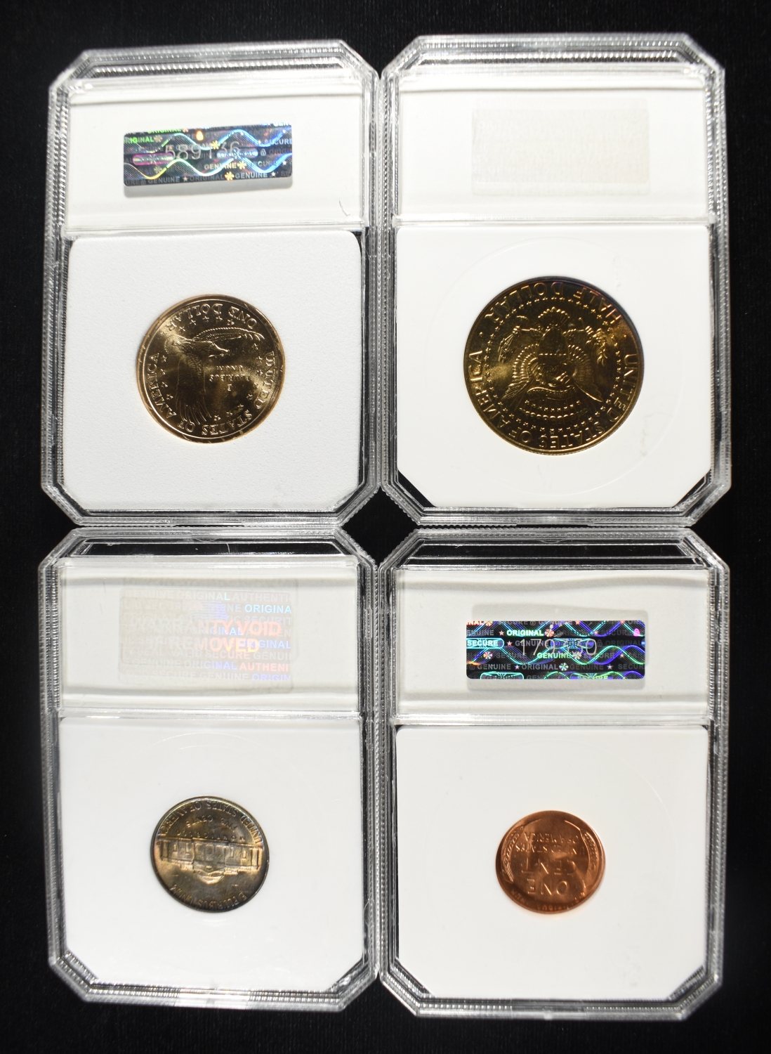 (4) PCI GRADED COINS