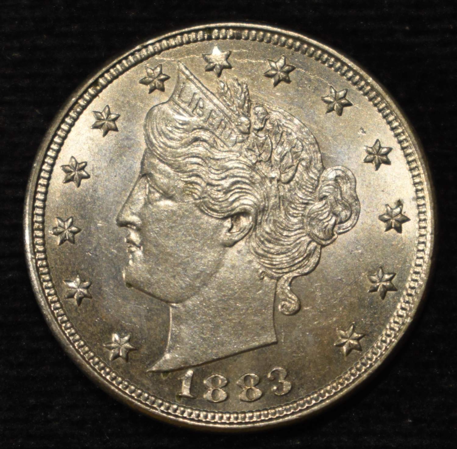 1883 NC 'V' NICKEL GEM BU
