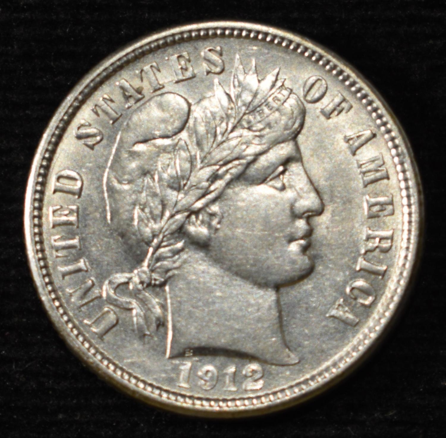 1912-D BARBER DIME CH BU