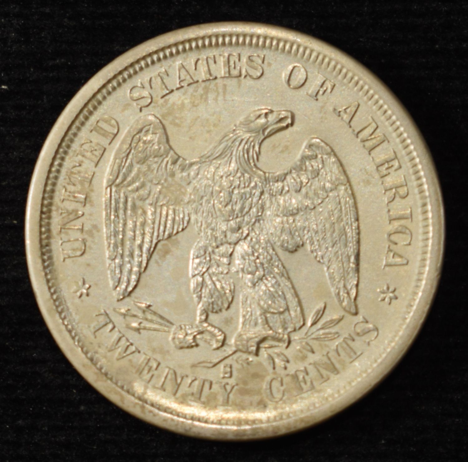 1875-S 20-CENT PIECE NICE BU OLD CLEANING