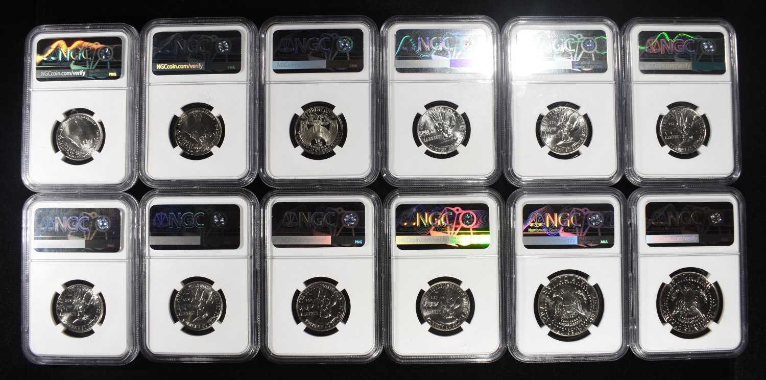(12) NGC GRADED COINS