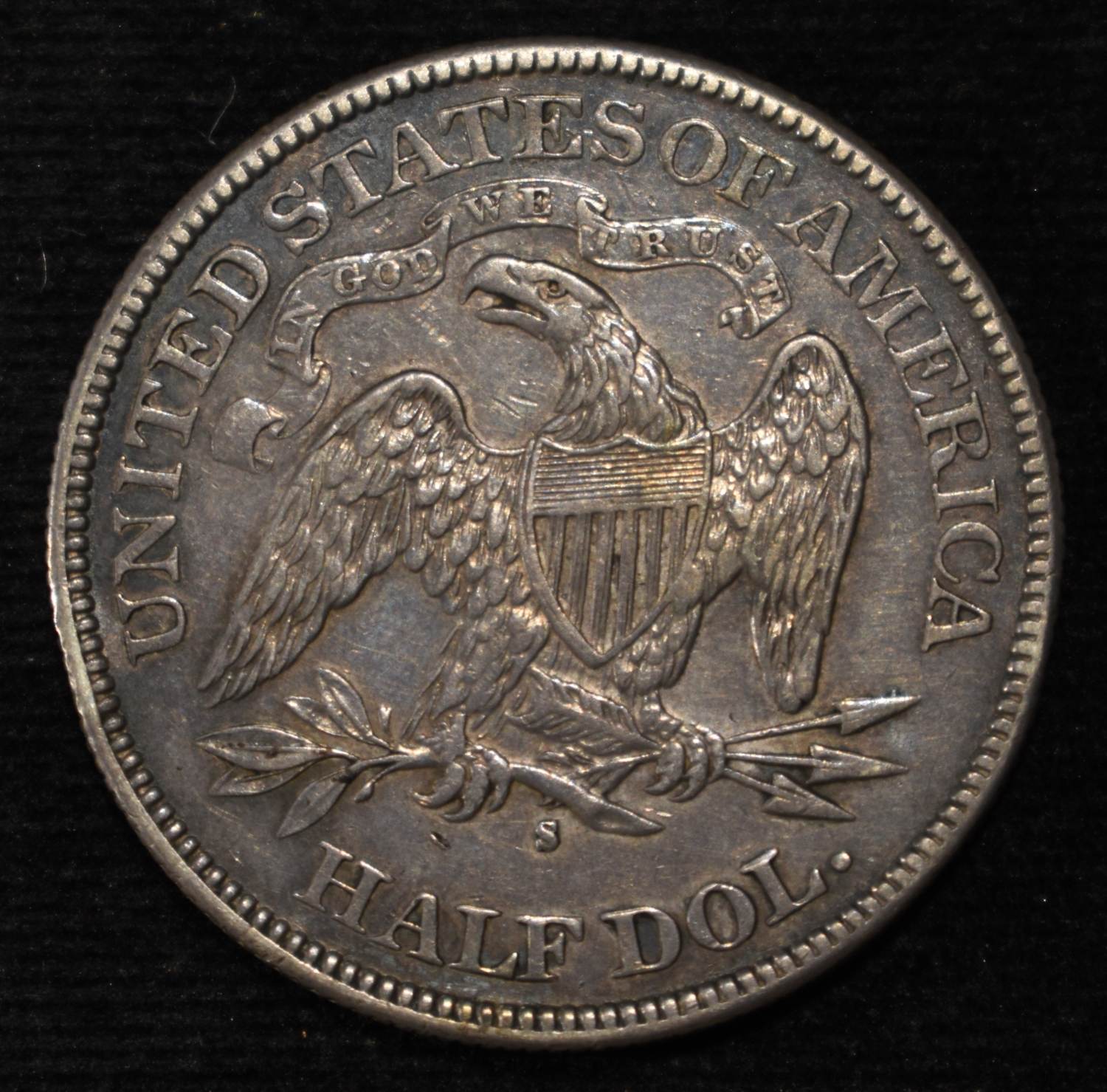1877-S SEATED LIBERTY HALF DOLLAR AU