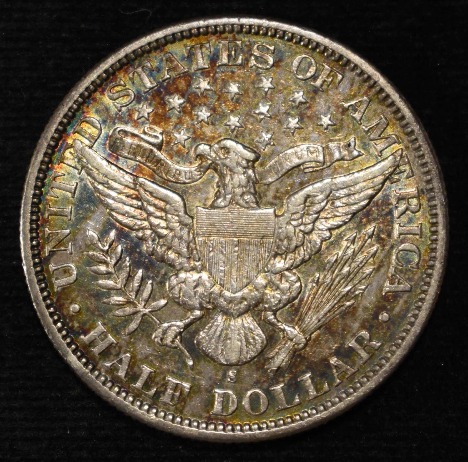 1898-S BARBER HALF DOLLAR AU
