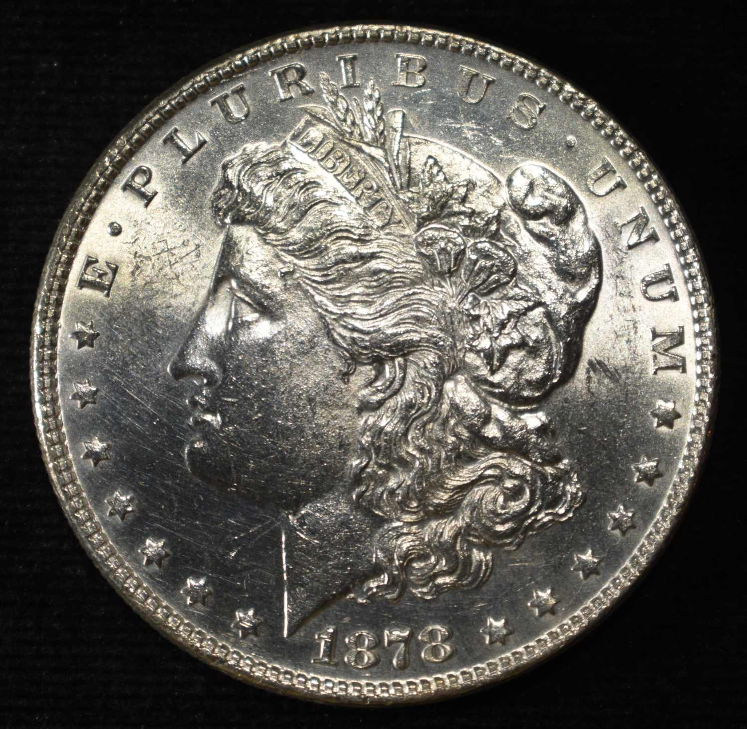 1878 7TF REV78 MORGAN DOLLAR VERY CH BU