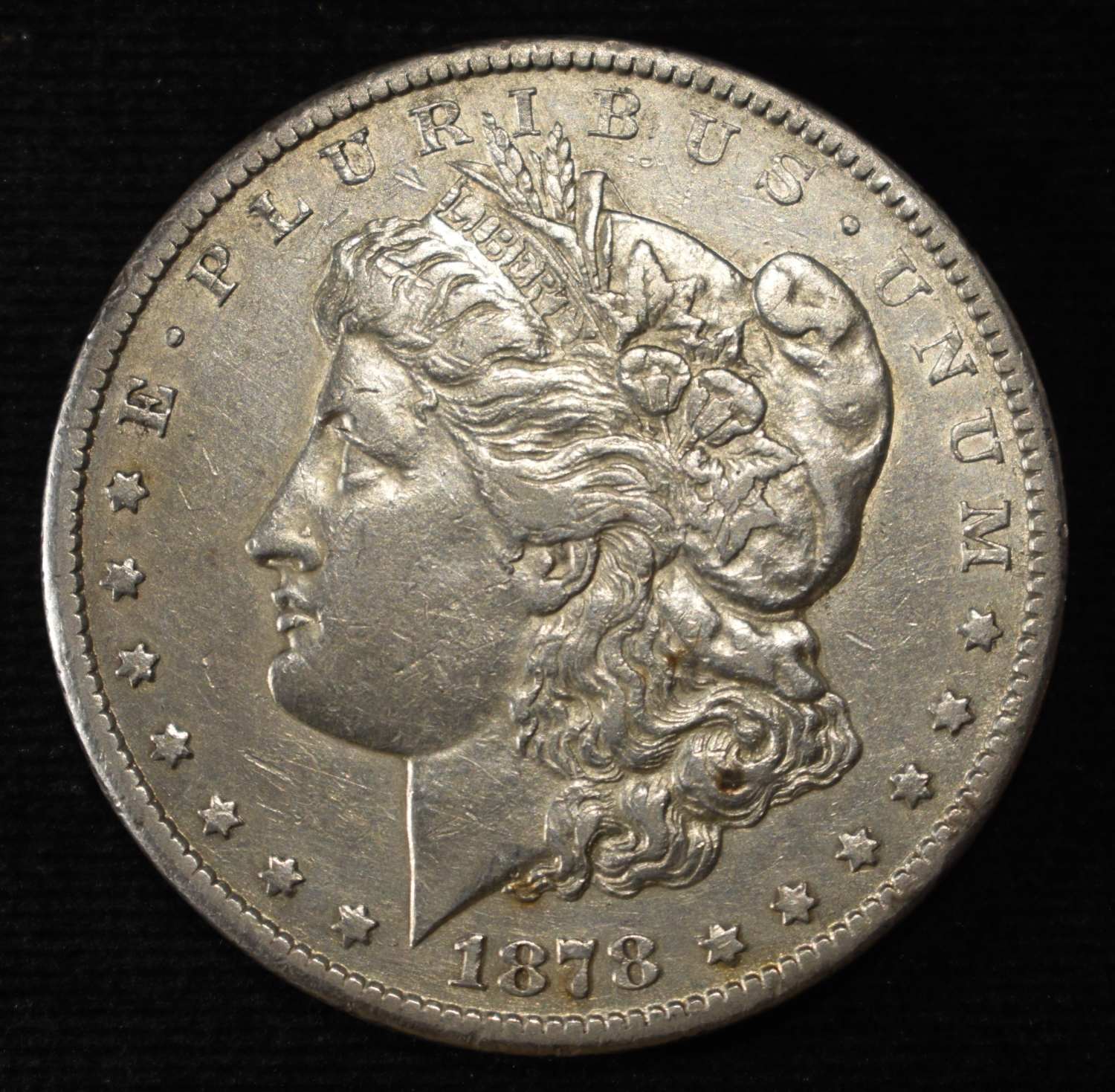 1878-CC MORGAN DOLLAR AU