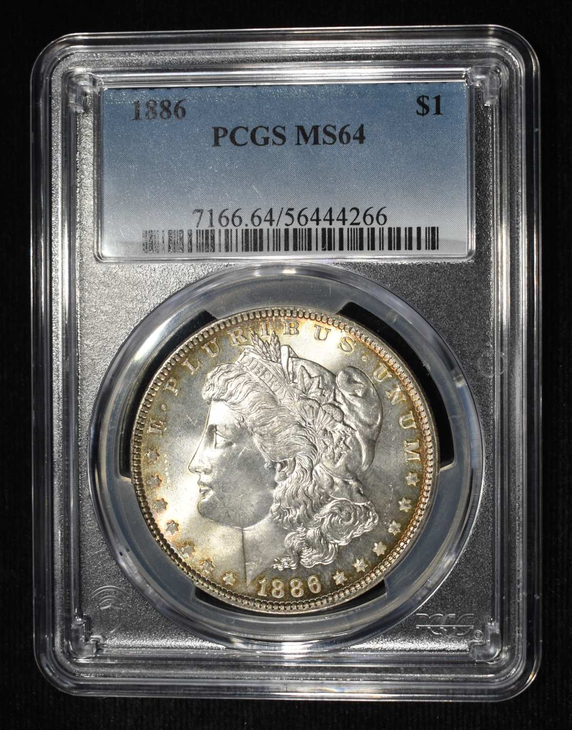 1886 MORGAN DOLLAR PCGS MS-64