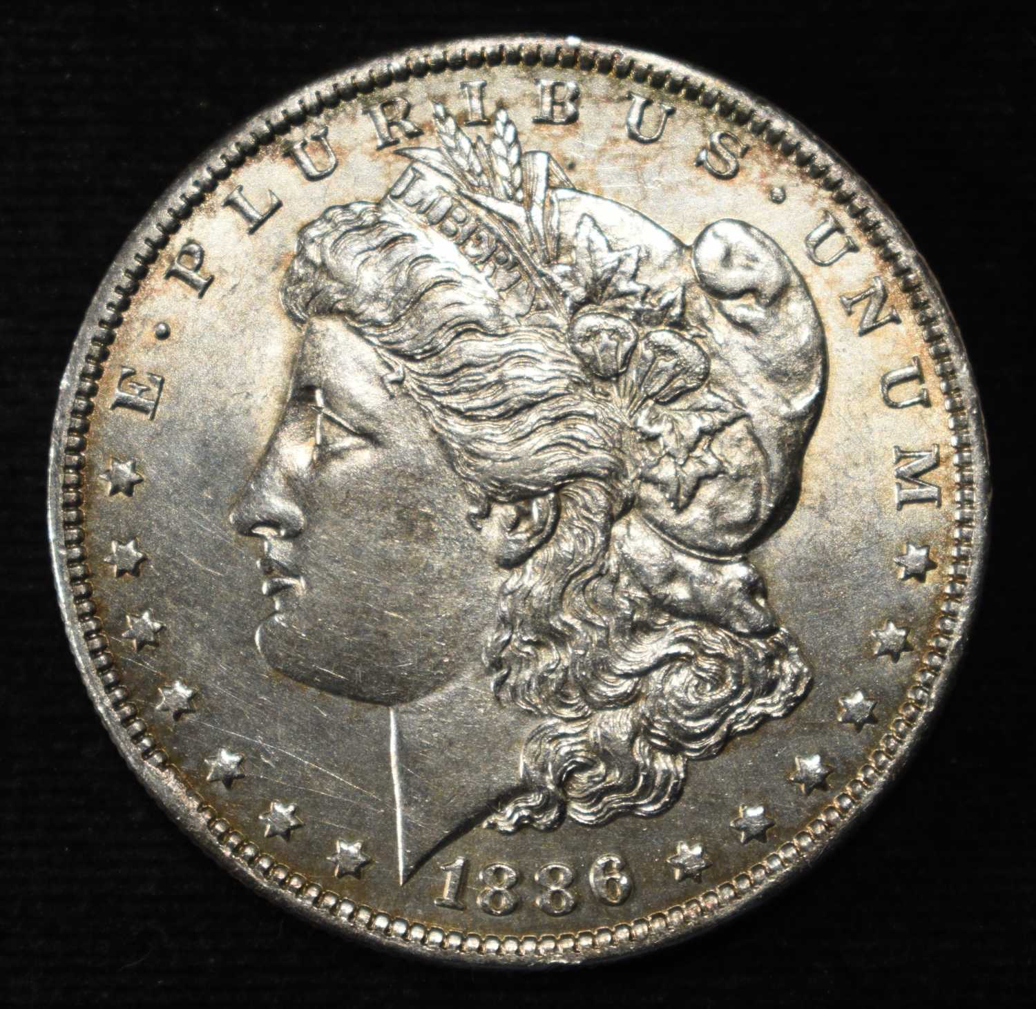 1886-O MORGAN DOLLAR AU/BU VERY CLOSE TO BU