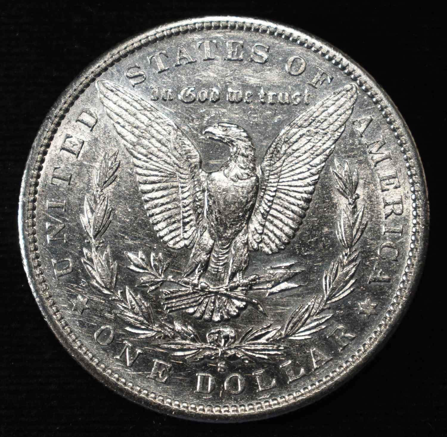 1890-S MORGAN DOLLAR AU/BU
