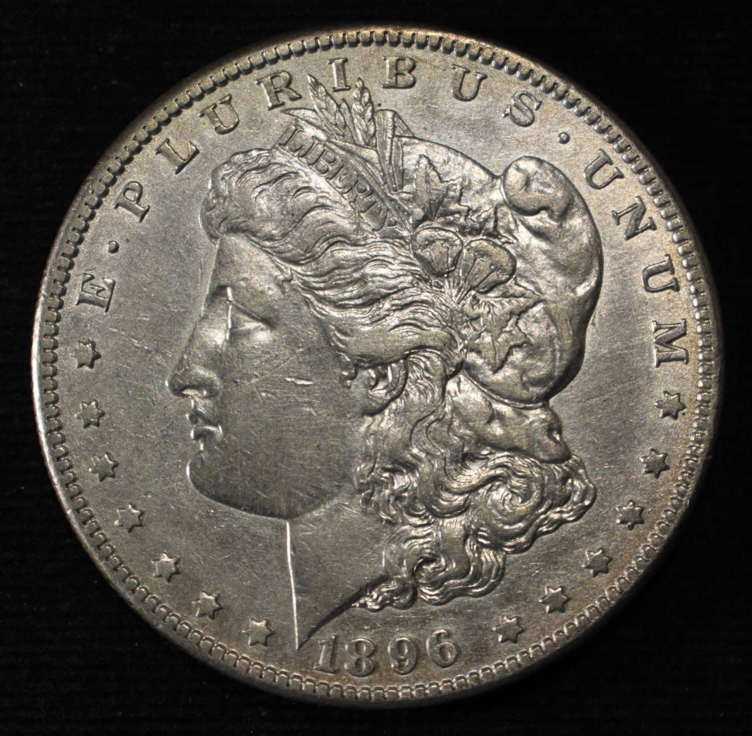 1896-S MORGAN DOLLAR NICE AU