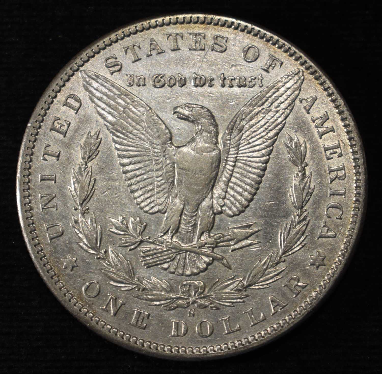1896-S MORGAN DOLLAR NICE AU