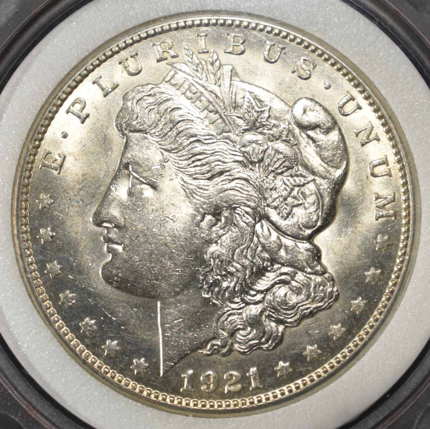 1921-S MORGAN DOLLAR NAC SUPERB GEM BU