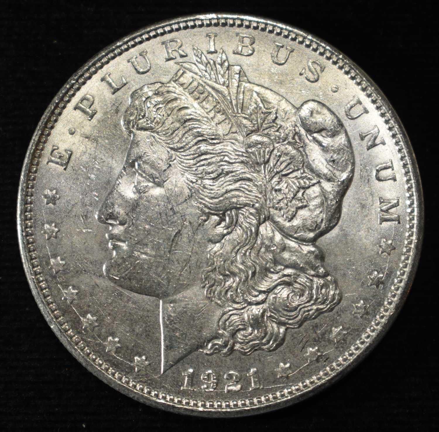 1921-D MORGAN DOLLAR AU/BU