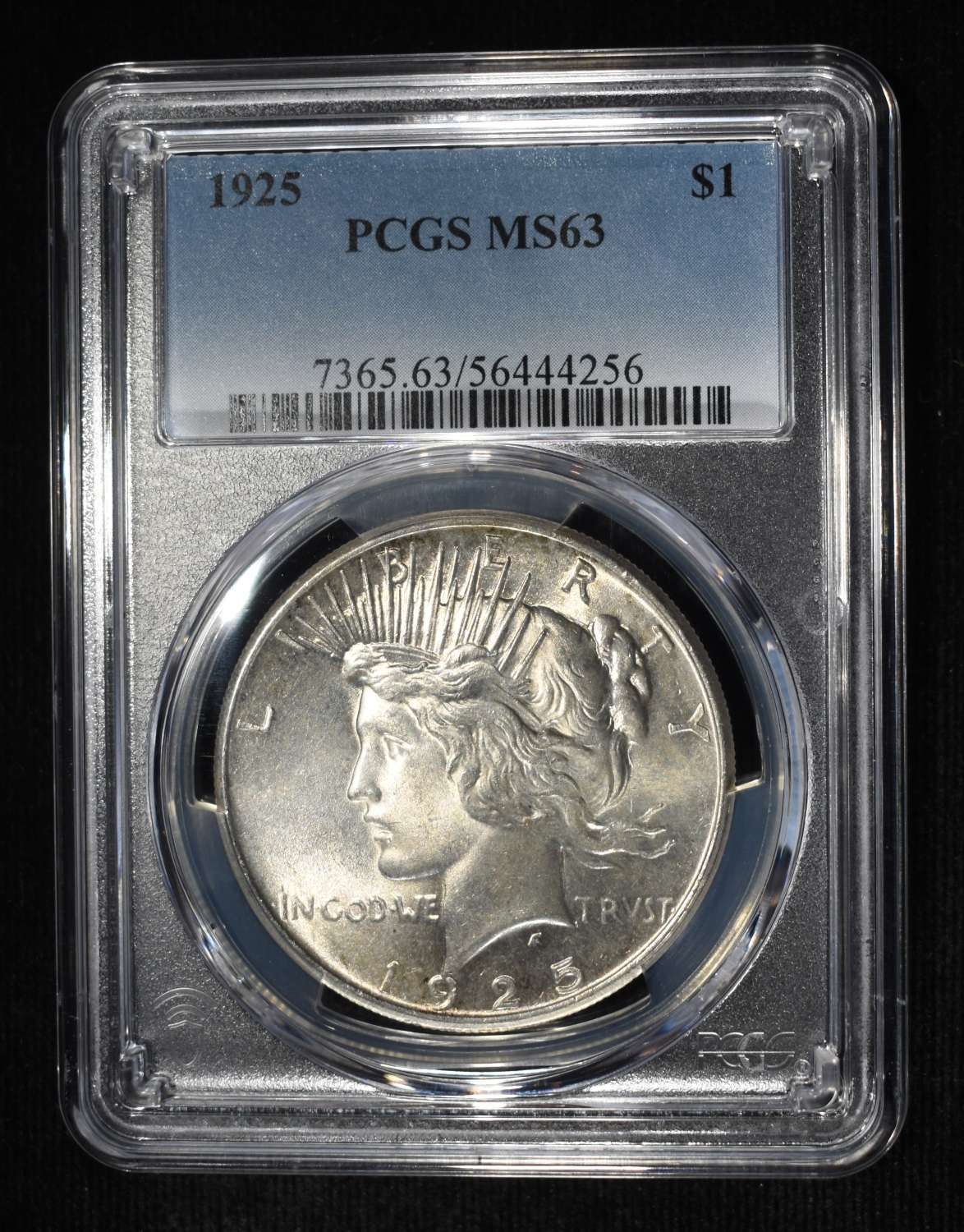 1925 PEACE DOLLAR PCGS MS-63