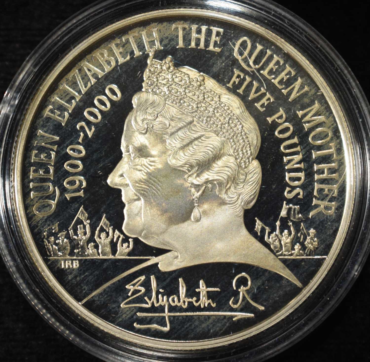 (1) 92.5% SILVER & (2) NON-SILVER 2000 5 POUNDS UK