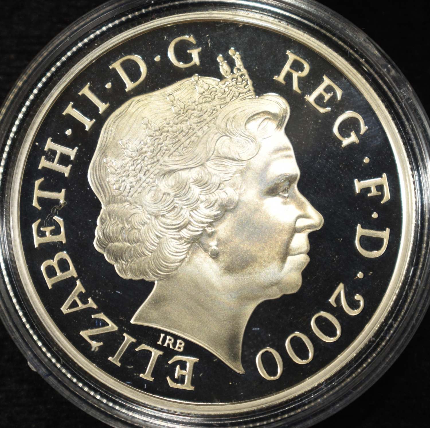 (1) 92.5% SILVER & (2) NON-SILVER 2000 5 POUNDS UK