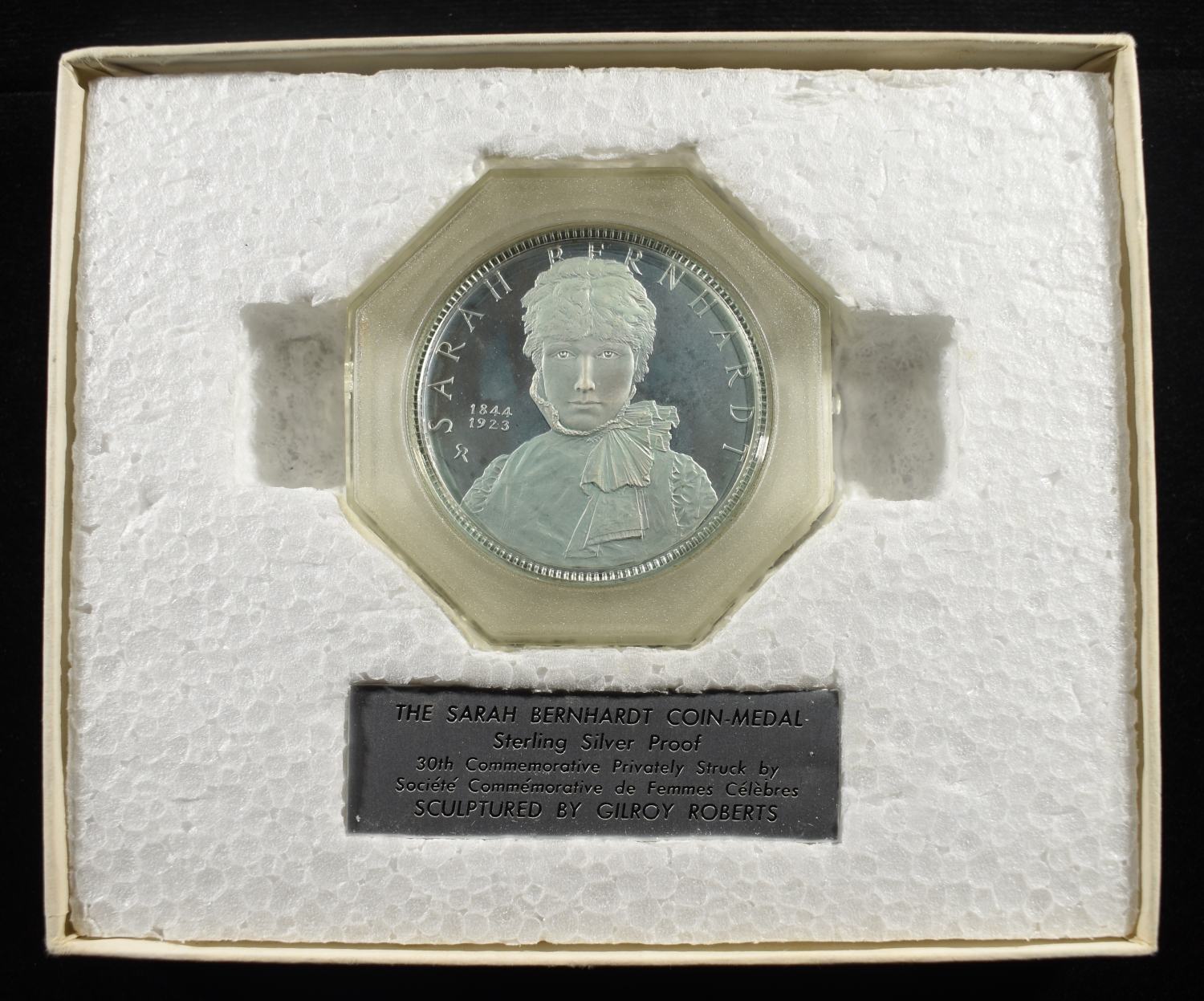 THE SARAH BERNHARDT COIN-MEDAL 92.5% PR