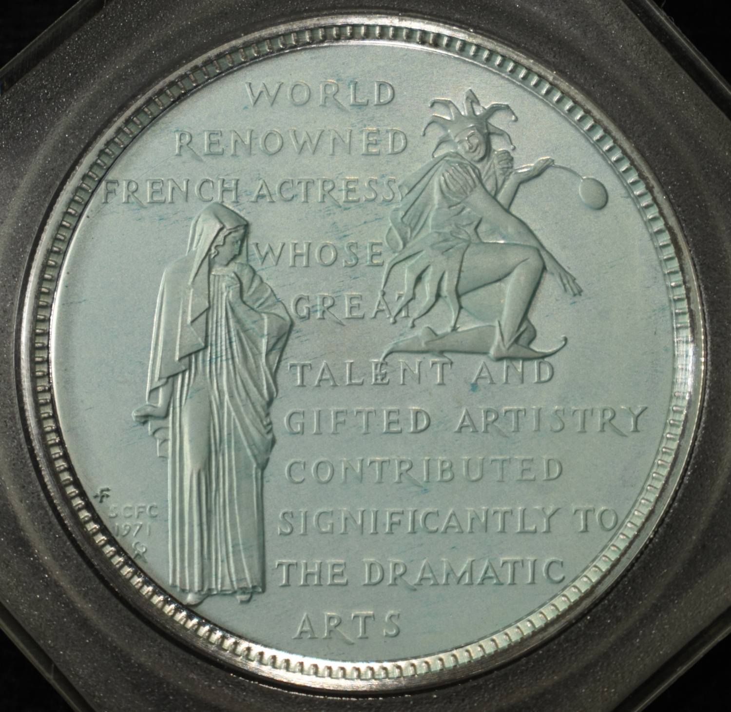 THE SARAH BERNHARDT COIN-MEDAL 92.5% PR