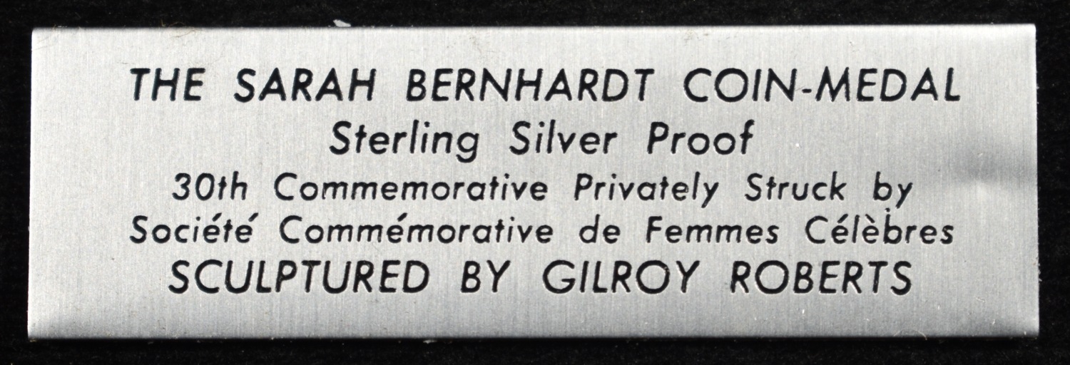 THE SARAH BERNHARDT COIN-MEDAL 92.5% PR