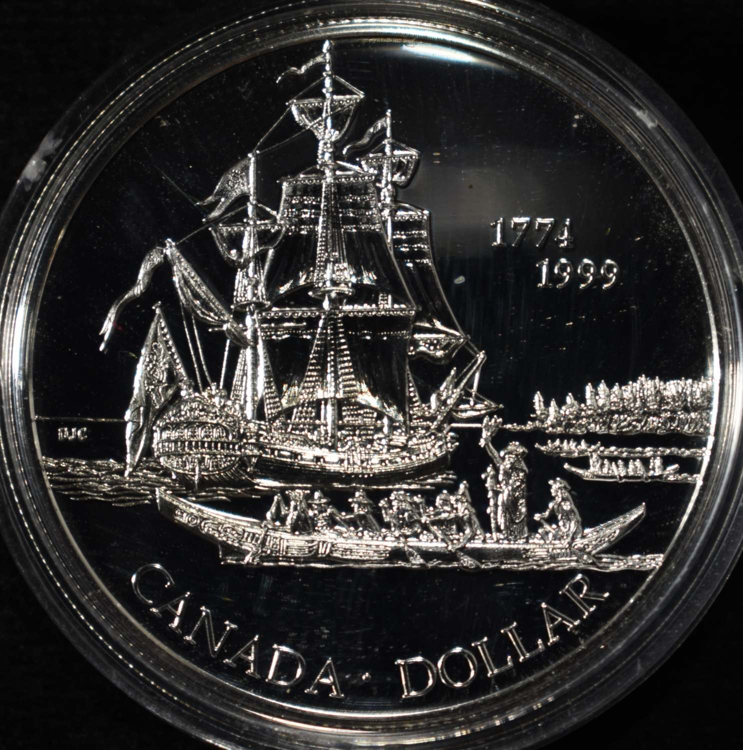 (2) 1999 $1 CANADIAN 92.5% SILVER