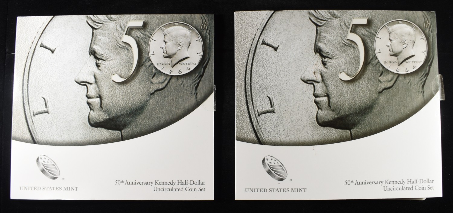 (2) 2014 KENNEDY HALF 50TH ANNVIVERSARY SETS