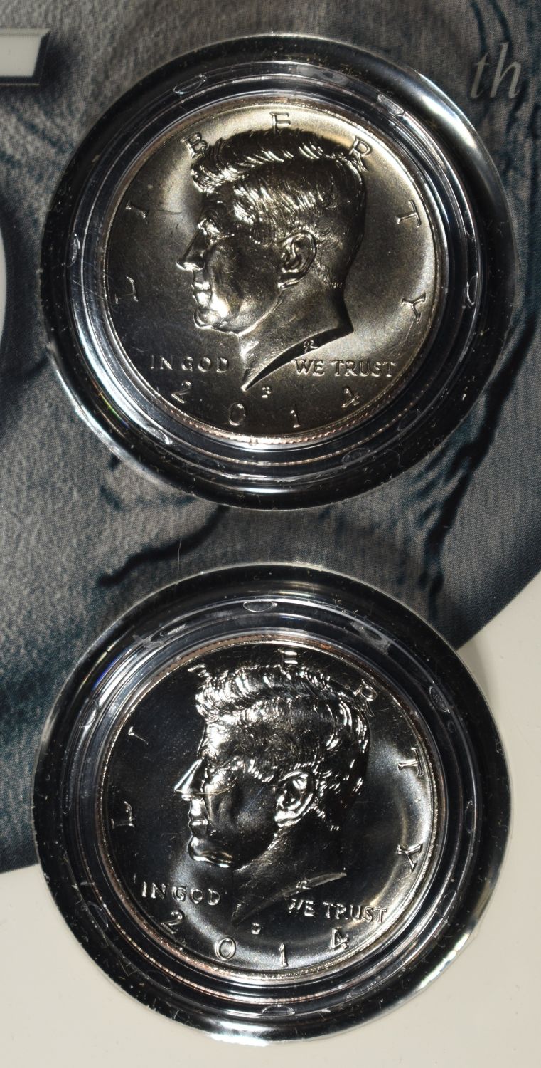 (2) 2014 KENNEDY HALF 50TH ANNVIVERSARY SETS