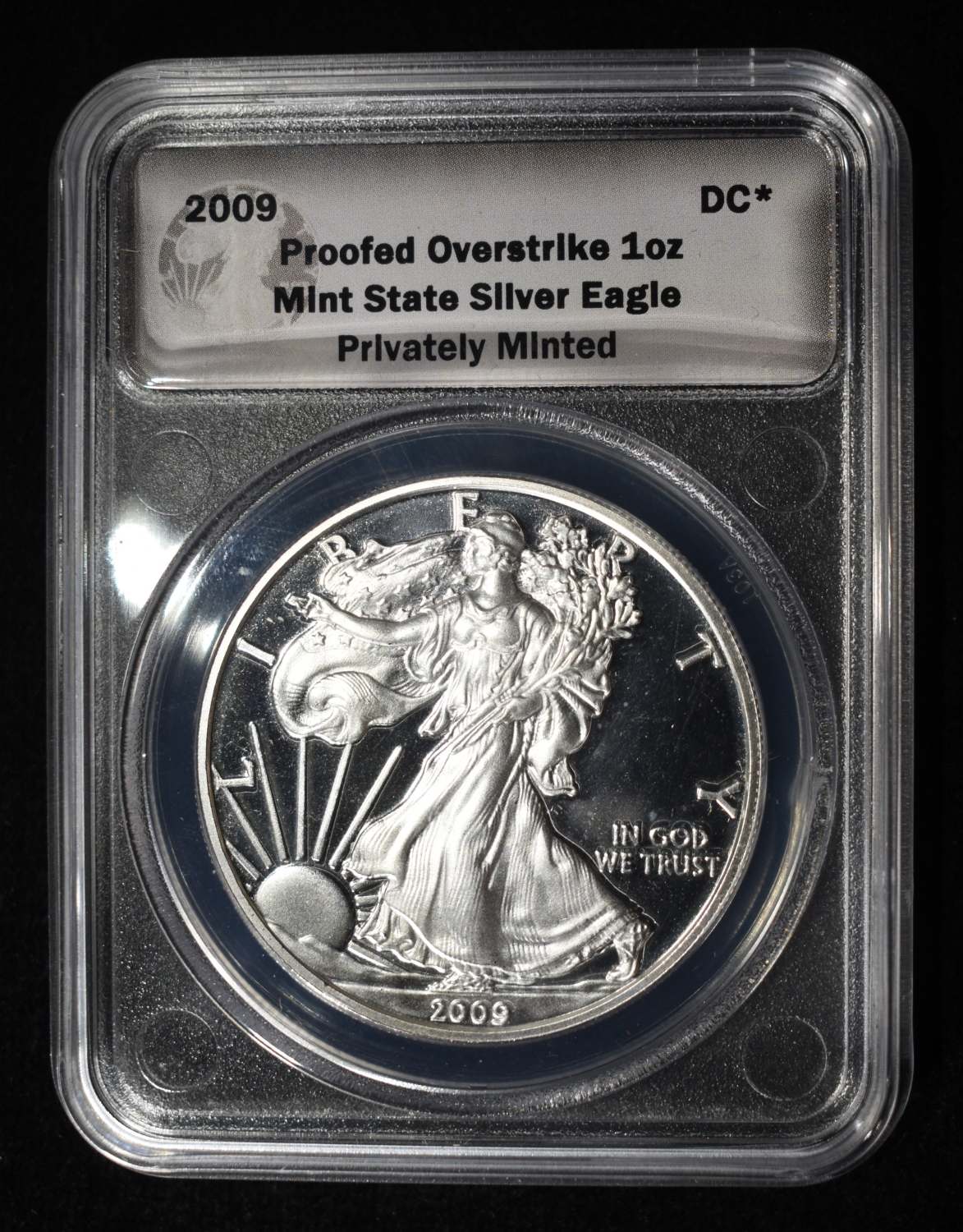 2009 DC* ASE PROOFED OVERSTRIKE PRIVATELY MINTED