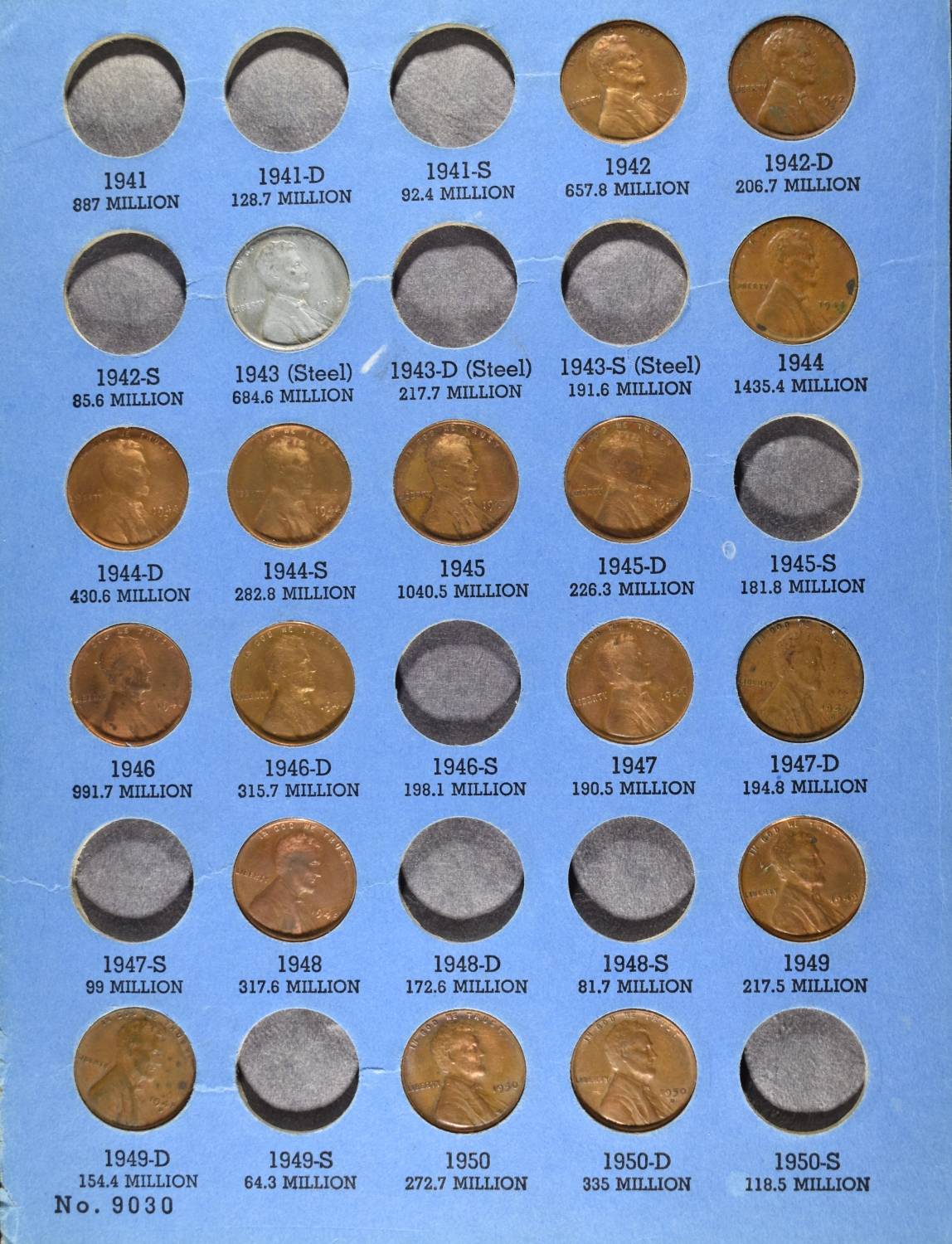 (4) LINCOLN CENTS COLLECTION