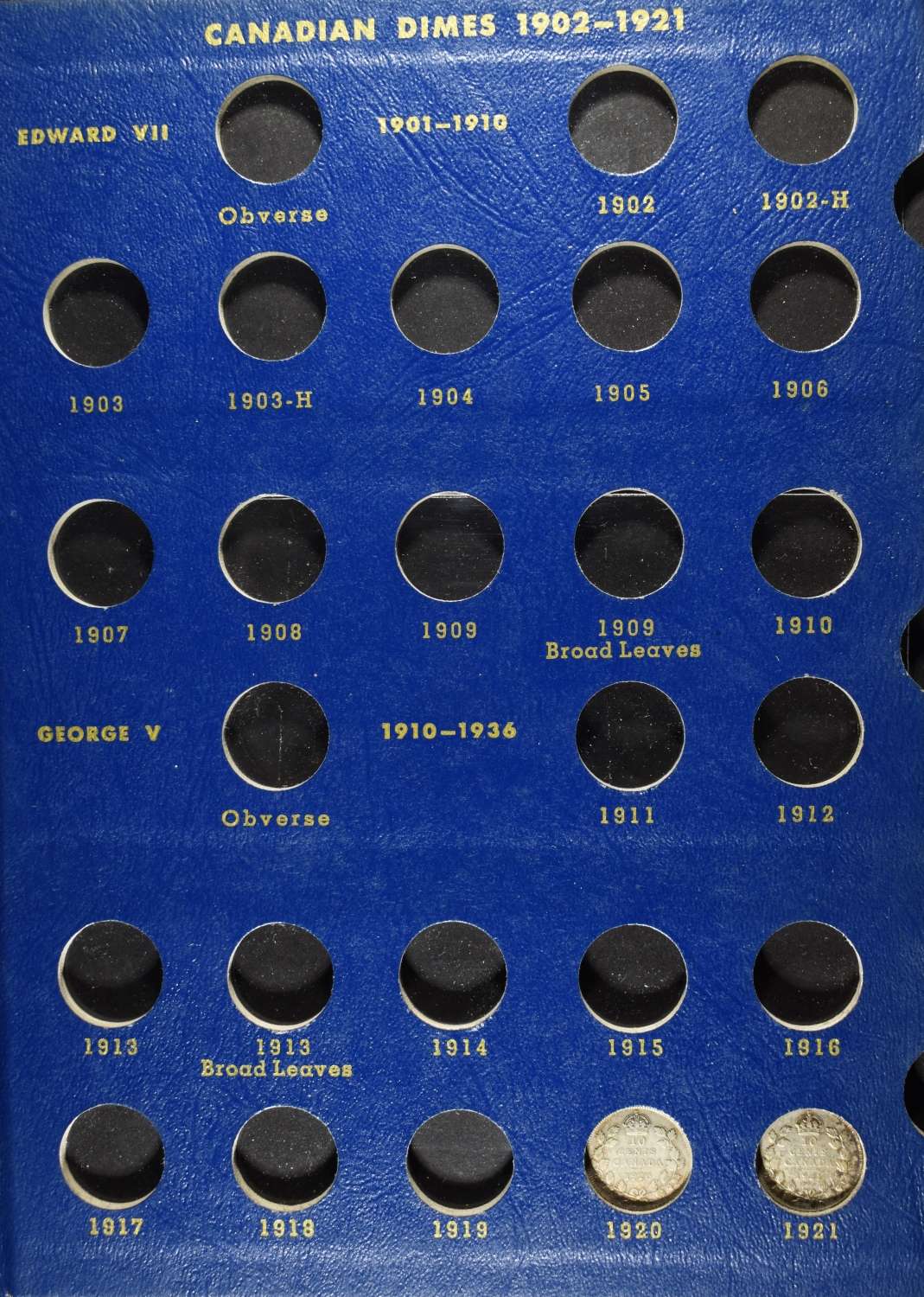 CANADIAN DIMES COLLECTION