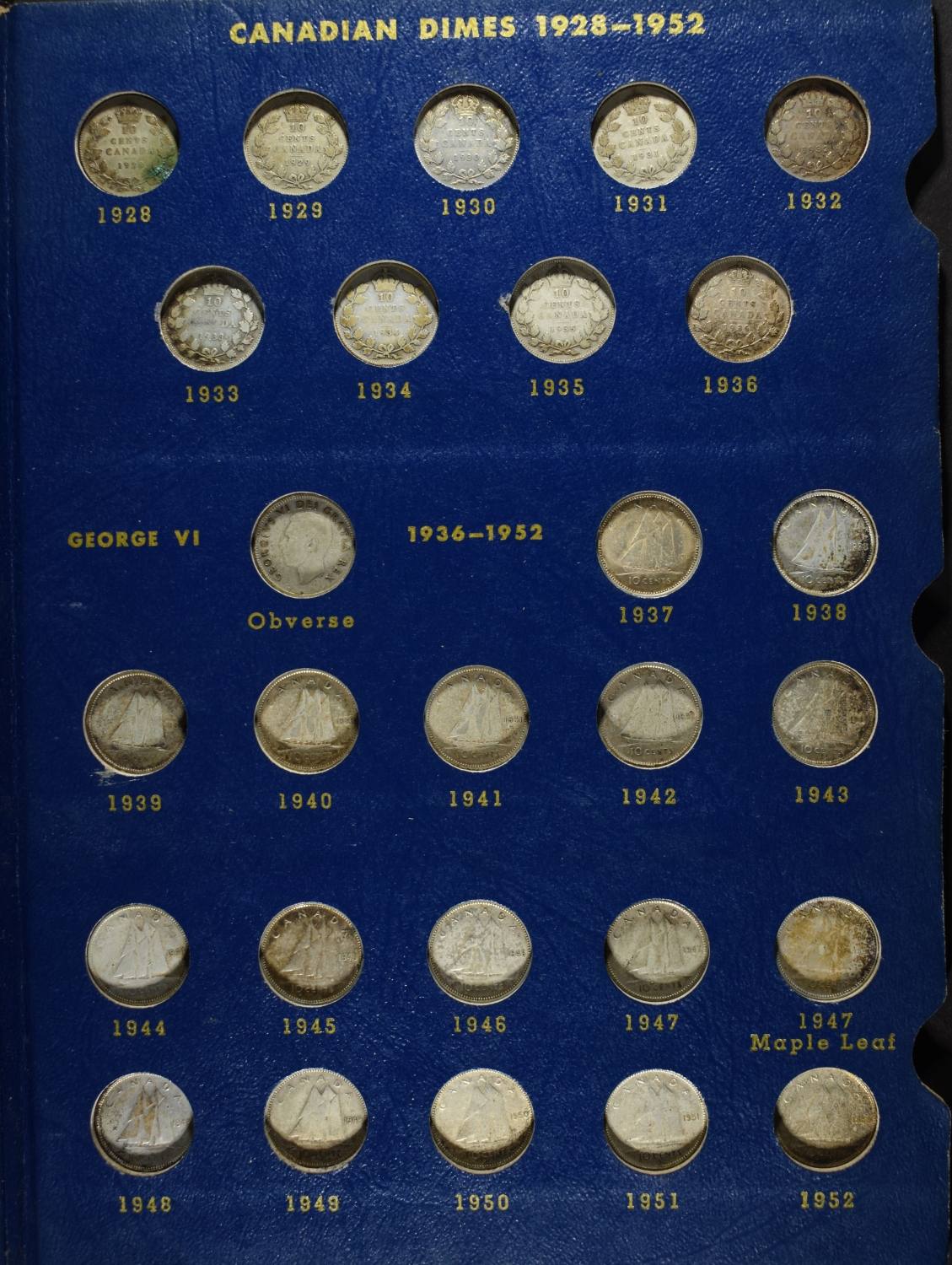 CANADIAN DIMES COLLECTION