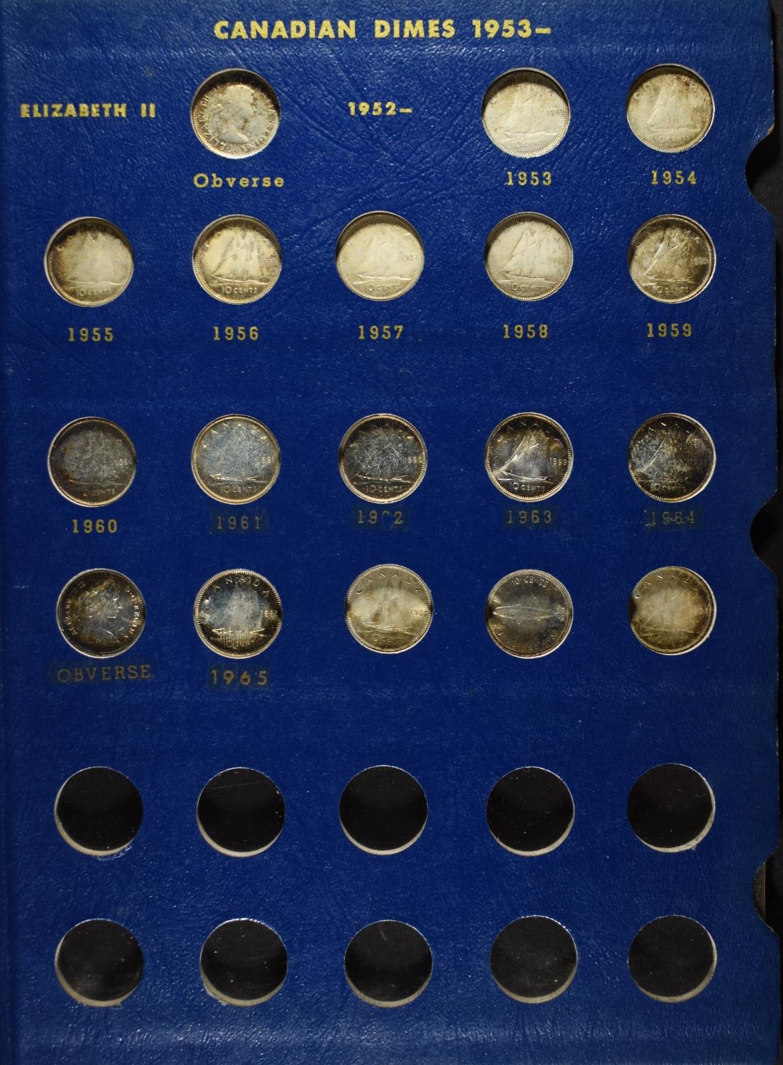 CANADIAN DIMES COLLECTION