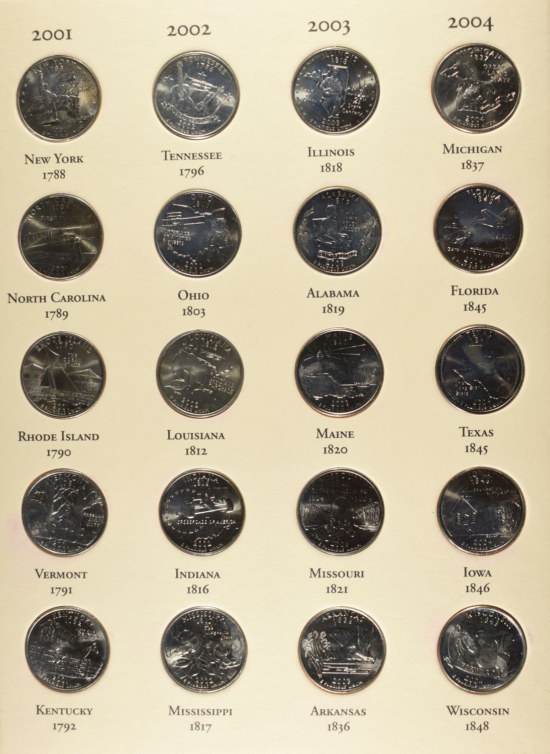 FIFTY STATE COMMEM QUARTERS COLLECTION