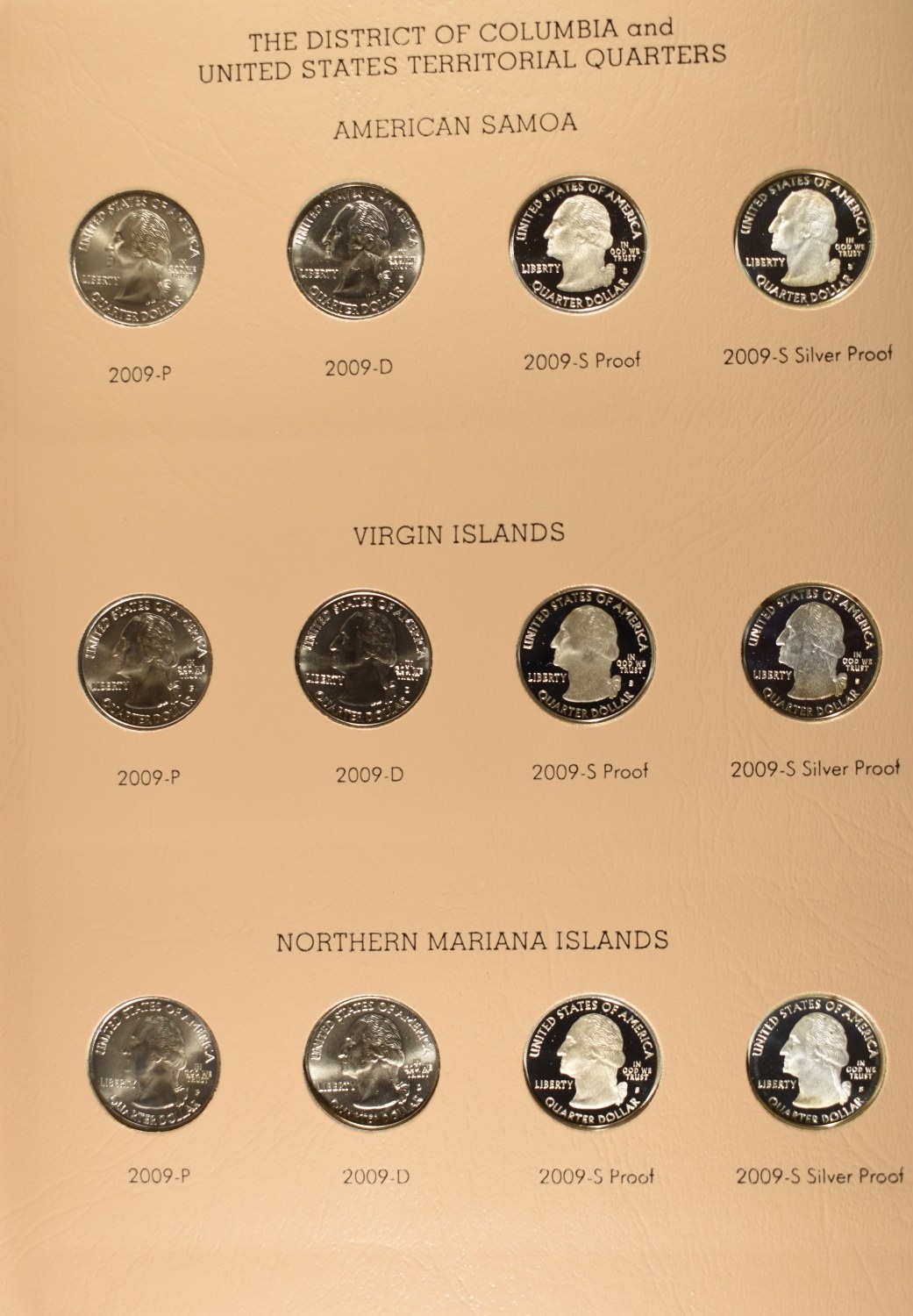 DIST OF COLUMBIA & US TERR. QUARTERS COLLECTION BU